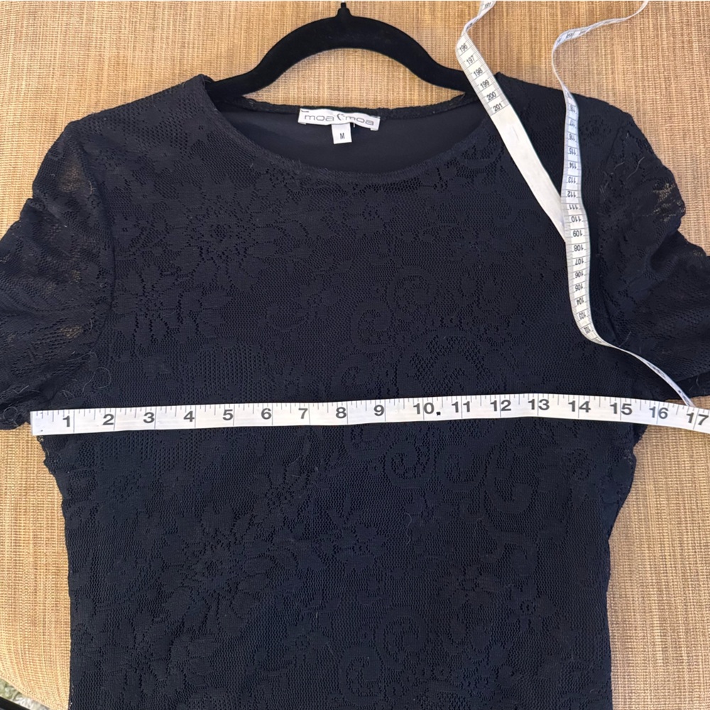 Moa Moa Y2K Black Lace Long Sleeve Top - Picture 5 of 6